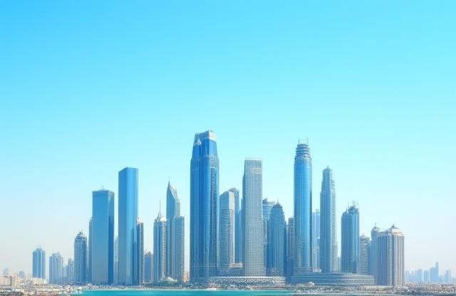 View of modern Dubai skyline