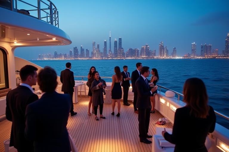 Corporate event on a luxury yacht in Dubai